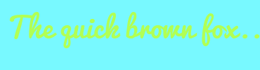 Image with Font Color B1FF54 and Background Color 78F9FF